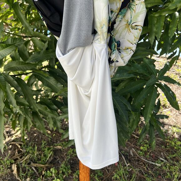 Lauren Ralph Lauren Size Sheath Dress Floral Ruched Stretch Black Sleeveless 2 - Picture 6 of 11